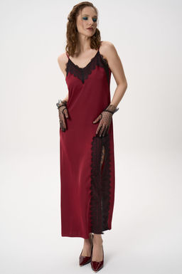 Платье  сорочка (бордовый)