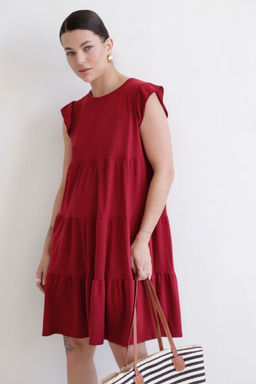 Martichelli Платье многоярусное красное