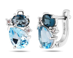 Серьги, лондон топаз кварц , топаз, Юрмала