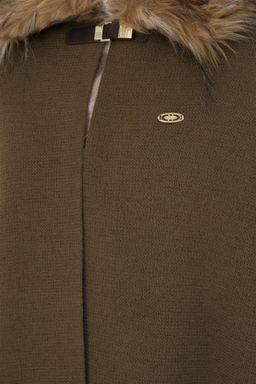 U. S. Polo Assn / Женское трикотажное пончо цвета хаки - U.s. polo assn фото 7