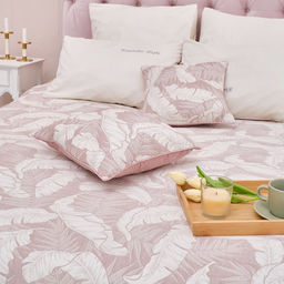 Покрывало хлопковое Этель Перья 200х2405 см, цвет бежевый, 100%хлопок, 300гр/м2  фото 4