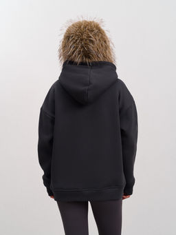 Толстовка женская с капюшоном "Вasic" темно-серый