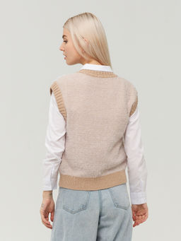 Жилет женский BY222-14053. 71/white латте/белый