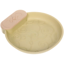 Цена за 2 шт. Тарелка пластиковая "SEGRETO" 22*23,5*3,5см оливковая