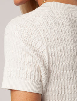 VILATTE / Джемпер фактурной вязки из вискозы  фото 4