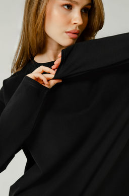 Арт. 12701/1 Лонгслив оверсайз 42-52 (6 шт) Цвет:черный - Калинка фото 8