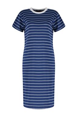 Lacivert Cizgili Y?rtmac Detayl? Shift/Duz Maxi Orme Elbise TWOSS23EL00690 - Trendyolmilla фото 7