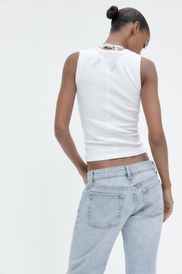 TRF STRAIGHT LOW-RISE JEANS - Zara фото 6