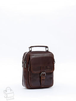 Сумка мужская кожаная 66611M brown Fuzhiniao в Новосибирске