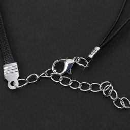 Чокер Двойной с нитью, бабочка, цветной в серебре, L=36см - Queen fair фото 2