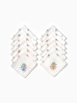 Платки носовые женские Экономь и Я. Полянка 30?30 см, набор 12 шт., рис. МИКС