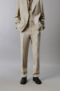 100% LINEN SUIT TROUSERS - Zara фото 2