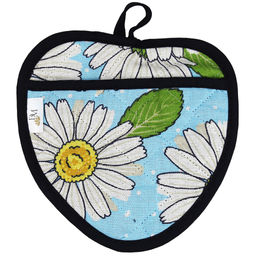 Прихватка с запахом 20х20см Душистая ромашка, вид 4, форма Клубника, рогожка 171г/м2, хлопок 100%, наполнитель - ватин 280г/м2, на пластмассовом подвесе, Домашняя мода (Россия) фото 2