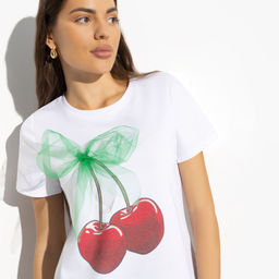 Футболка дизайнерская Манерная принцесса (cherries) - Charutti фото 3