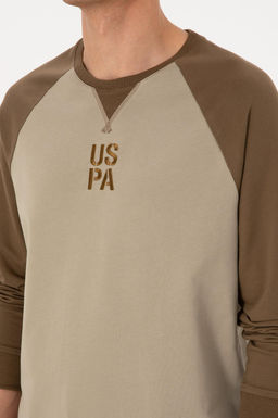 Erkek Bisiklet Yaka Regular Fit Haki Sweatshirt - U.s. polo assn фото 7