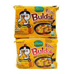 Блок (10 шт.) Лапша б/п со вкусом сыра и курицы (острая) Samyang, Корея, 140 г*10шт. Акция