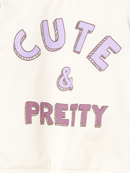 Bisiklet Yaka Bask?l? K?z Bebek E?ofman Tak?m