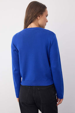 Bej Dugme Detayl? Pamuklu Basic Triko H?rka TWOAW26HI00001 - Trendyolmilla фото 4