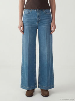 Wideleg Kad?n Jean Pantolon