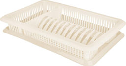 Сушилка для посуды Plast Team с поддоном 1-а ярусная 480х305х85 мм молочный туман PT156312048