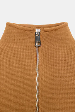 ZIPPERED KNIT CAPE TOP - Zara фото 9