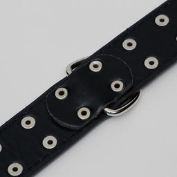 Ошейник клёпаный в 2 ряда, 65 х 3,4 см, ОШ 50-60 см, чёрный - Пижон фото 6