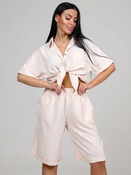 566 ЖЕНСКИЙ КОСТЮМ (шорты) (Молочный) - А-дина фото 6