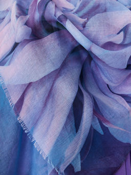 Большой, мягкий, тонкий и очень нежный двусторонний палантин с рисунком в стиле арт-деко - Tantino фото 9