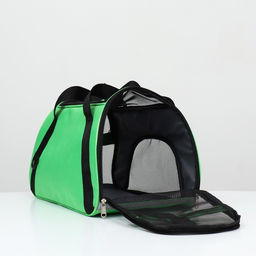 Сумка-переноска сетчатая, 53 х 26 х 36 см, зелёная - Пижон фото 4