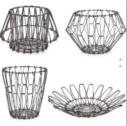 Удивительная Фруктовница металлическая складная ваза для фруктов, хром - Aopen фото 2
