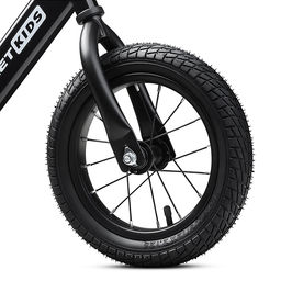 Беговел 12" Rocket R0043NEW-BK, колеса надувные, цвет черный