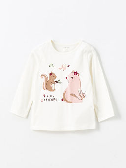 Bisiklet Yaka Uzun Kollu Bask?l? K?z Bebek Pijama Tak?m? 2li - Waikiki фото 2