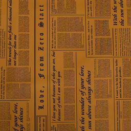 Плёнка матовая двухсторонняя "Газета на крафте" крафт, 0,58 х 10 м