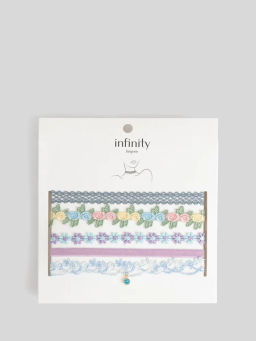 Infinity / Сет из 5-ти текстильных чокеров - Infinity Lingerie фото 2