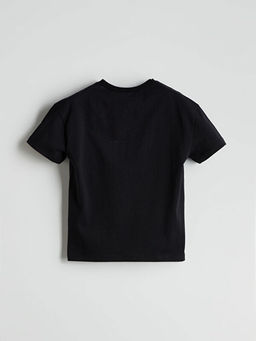 Bisiklet Yaka Avengers Bask?l? Erkek ?ocuk Ti??rt