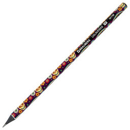 Цена за 4шт. Карандаш чернографитный BRAUBERG "CALAVERAS", 1 шт., HB, корпус ассорти