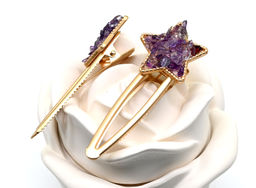 Заколка зажим Звезда с турмалином 7,5*3*1,8см - Радуга камня фото 7