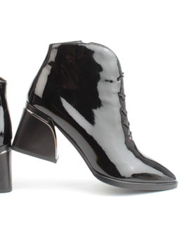 04-Z4229R-2 BLACK Ботильоны демисезонные женские (натуральная кожа, натуральная байка)