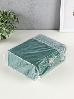 Шкатулка для украшений Isabel, съёмная подставка, тёмно-зелёная, 23.5×17×8.7 см