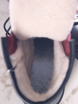 Ботинки 319.taskanabl.Бордо замша+черный/мех