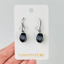 Серьги из полосатого Агата