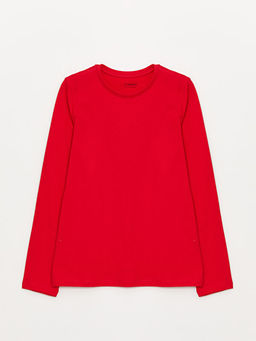 Bisiklet Yaka Basic Uzun Kollu K?z ?ocuk Ti??rt