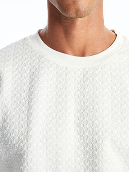 Bisiklet Yaka Uzun Kollu Erkek Sweatshirt