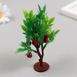 Искусственное растение для творчества пластик «Куст яблони», 7.5×10 см