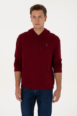 Erkek Comfort Fit Kap__onlu Bordo Basic Sweatshirt - U.s. polo assn фото 3
