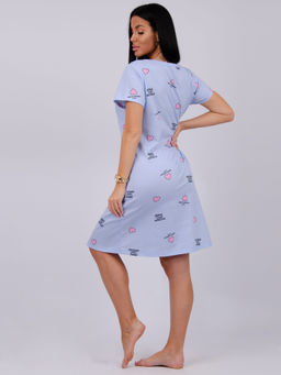 Халат Красотка 7 сердечки, трикотаж - Малина фото 4