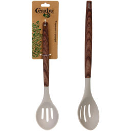 Цена за 2 шт. Ложка кухонная силиконовая с прорезями "АМАДЕО" 32см