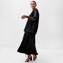 Футболка из вареного хлопка женская Mist Icon, размер M, чёрная