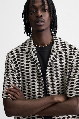 CONTRAST JACQUARD SHIRT - Zara фото 5