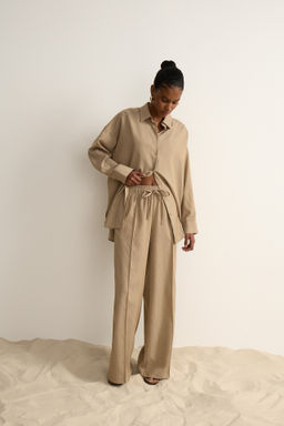 Рубашка оверсайз с эффектом меланж - Mollis фото 7